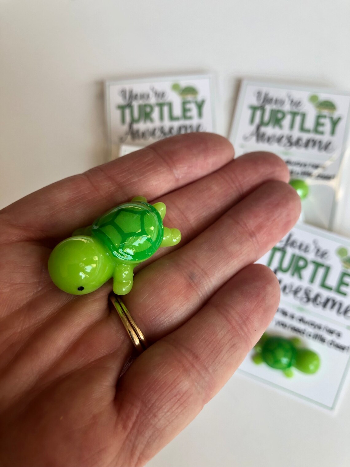 You're TURTLEY AWESOME - Tiny Turtle Good Luck Charm, Lucky Charm ...