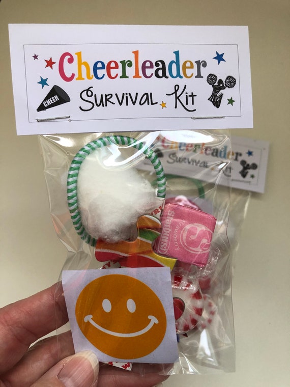 CHEERLEADER SURVIVAL KIT Funny Gag Gift Bags , Silly Prank Goody
