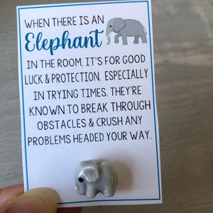 ELEPHANT good luck & protection tiny Elephant charm, lucky charm - sweet thoughts gift, mom, friends, Teacher, gift, best friend