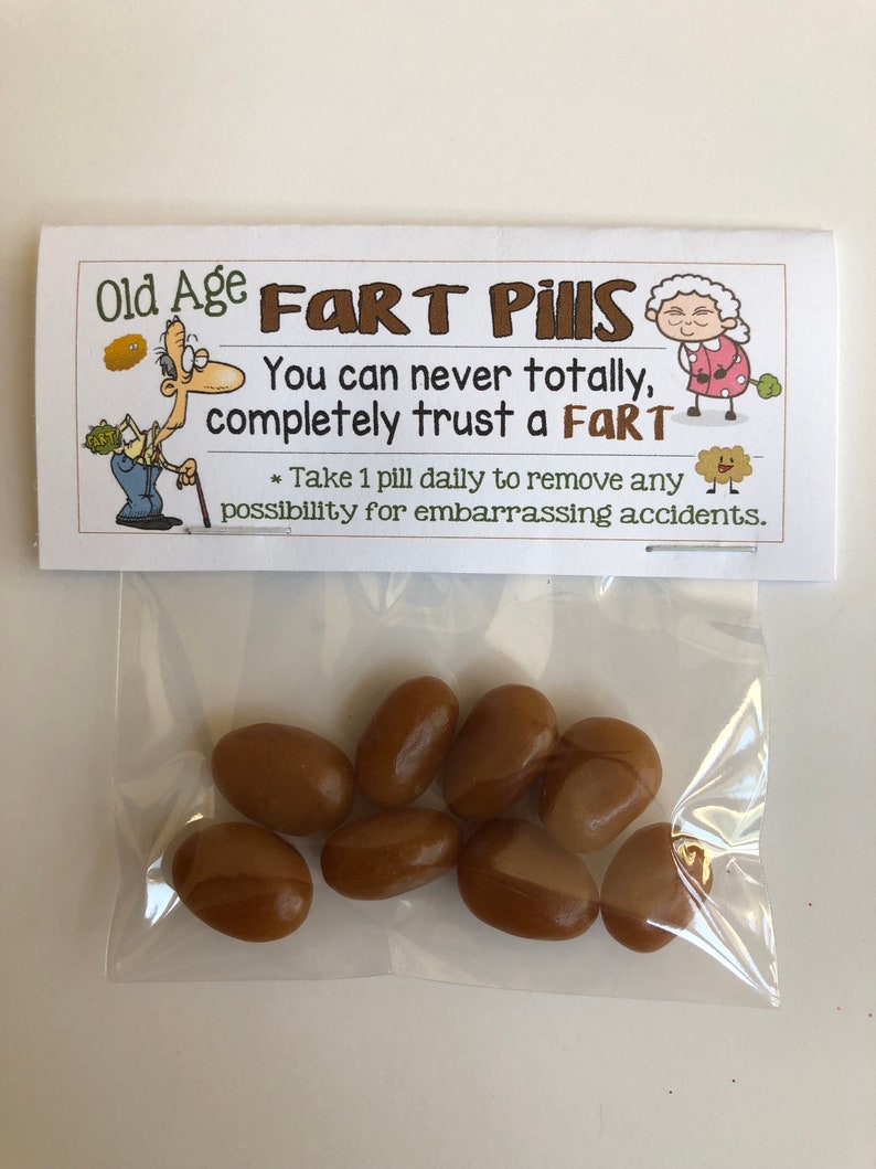 OLD AGE FART Pills Funny Gag Gift Bags Silly Prank Goody Etsy