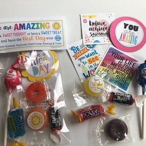 YOU ARE AMAZING! -Sweet Thoughts goody bag, Team, staff, friends, co-workers, secretary, have a great day, smile, work bag, appreciation