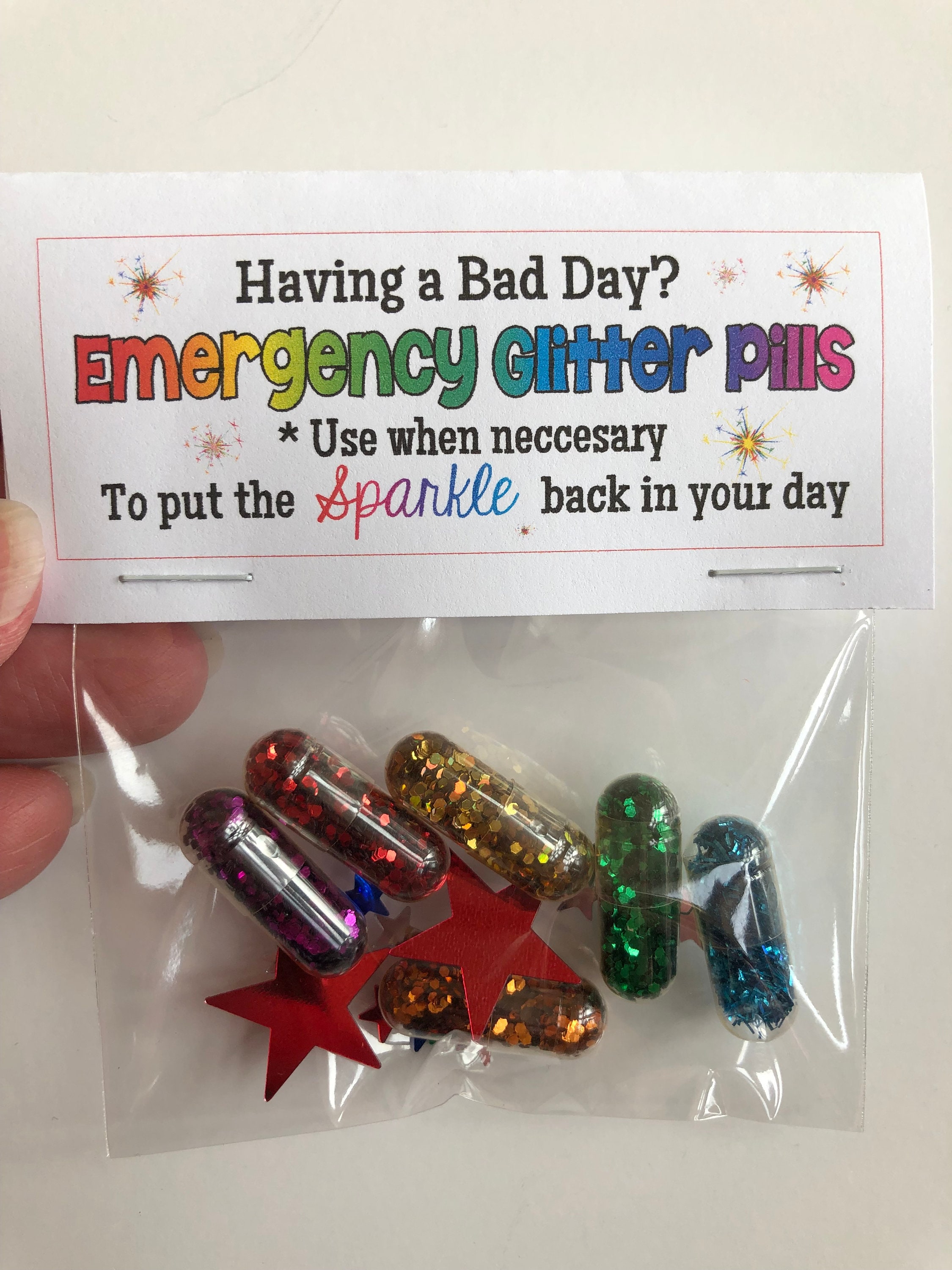 EMERGENCY GLITTER PILLS Gag Gift Bags joke hilarious Etsy