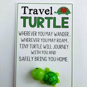 TRAVEL TURTLE Mini Adorable Turtle, Good Luck Charm, Safe Travels, Tiny ...