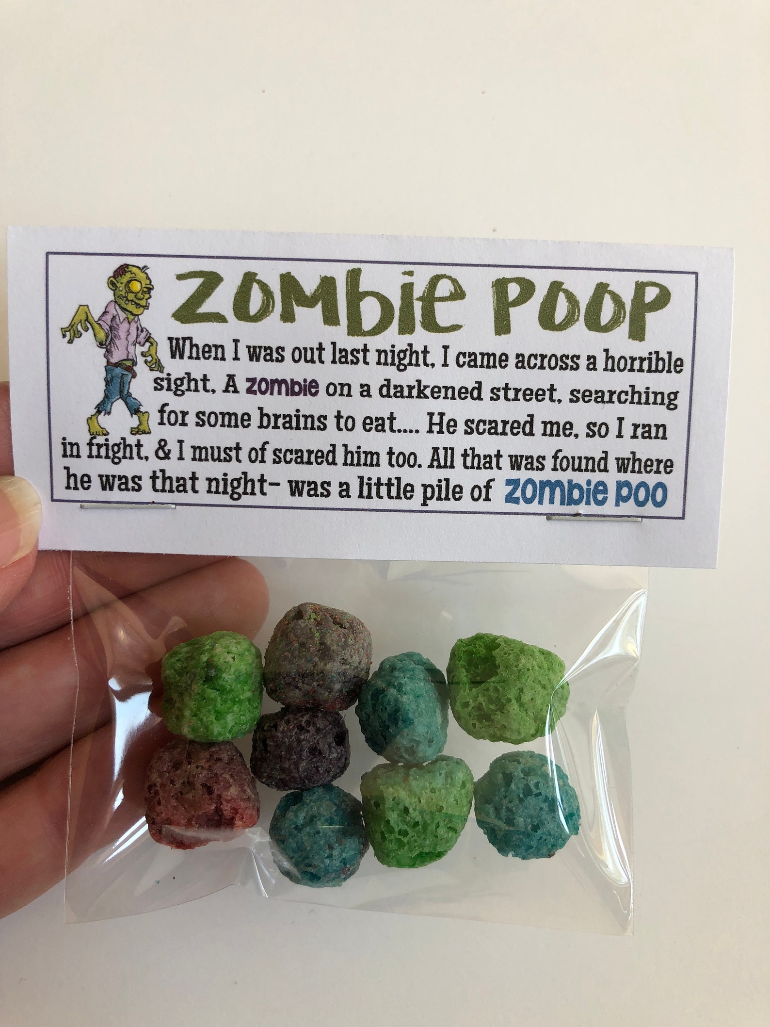 ZOMBIE POOP Funny Gag Gift Bags Silly Prank Goody Bags Etsy