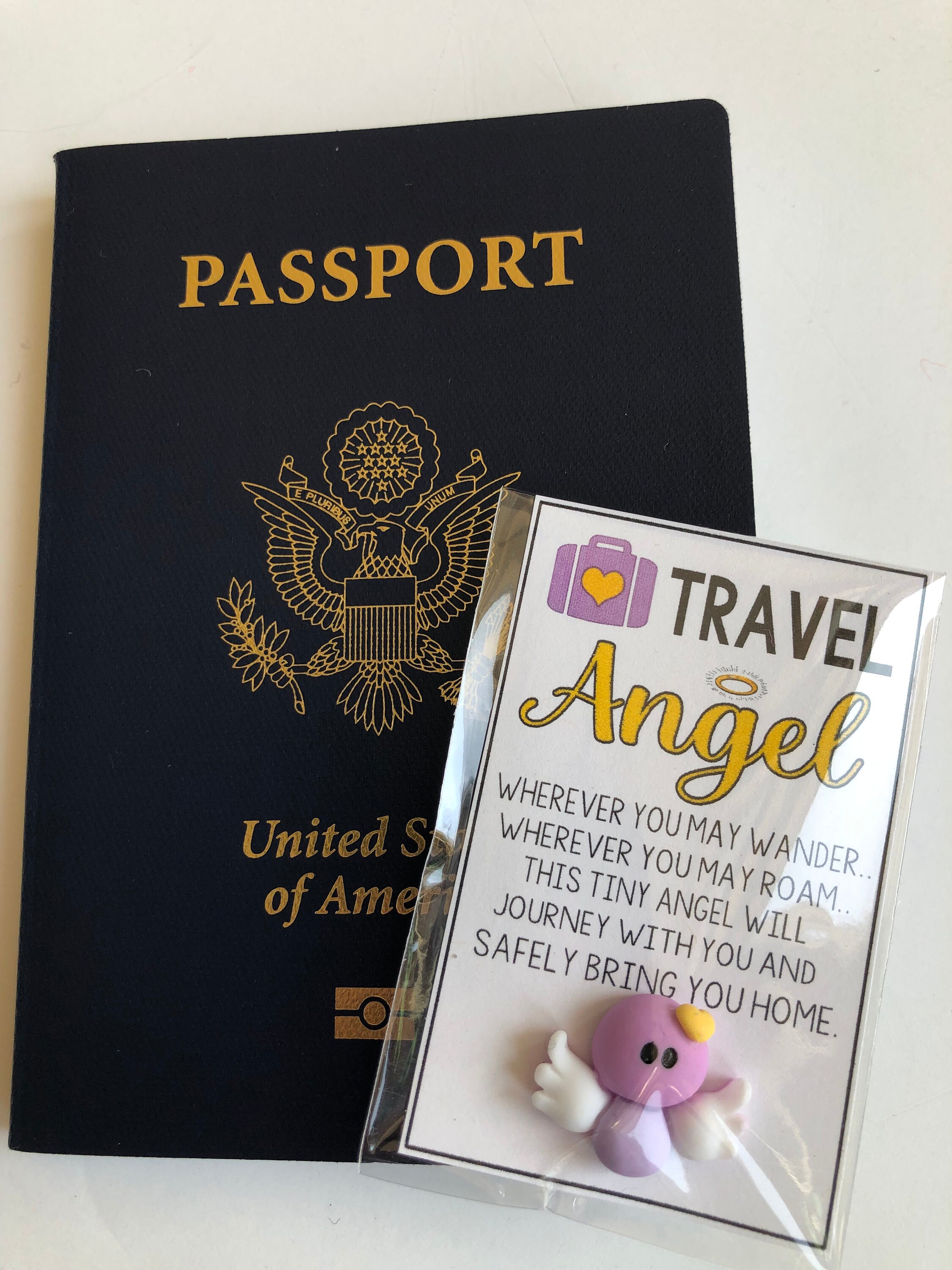 TRAVEL ANGEL Mini Adorable Angel, Good Luck Charm, Safe Travels, Tiny ...