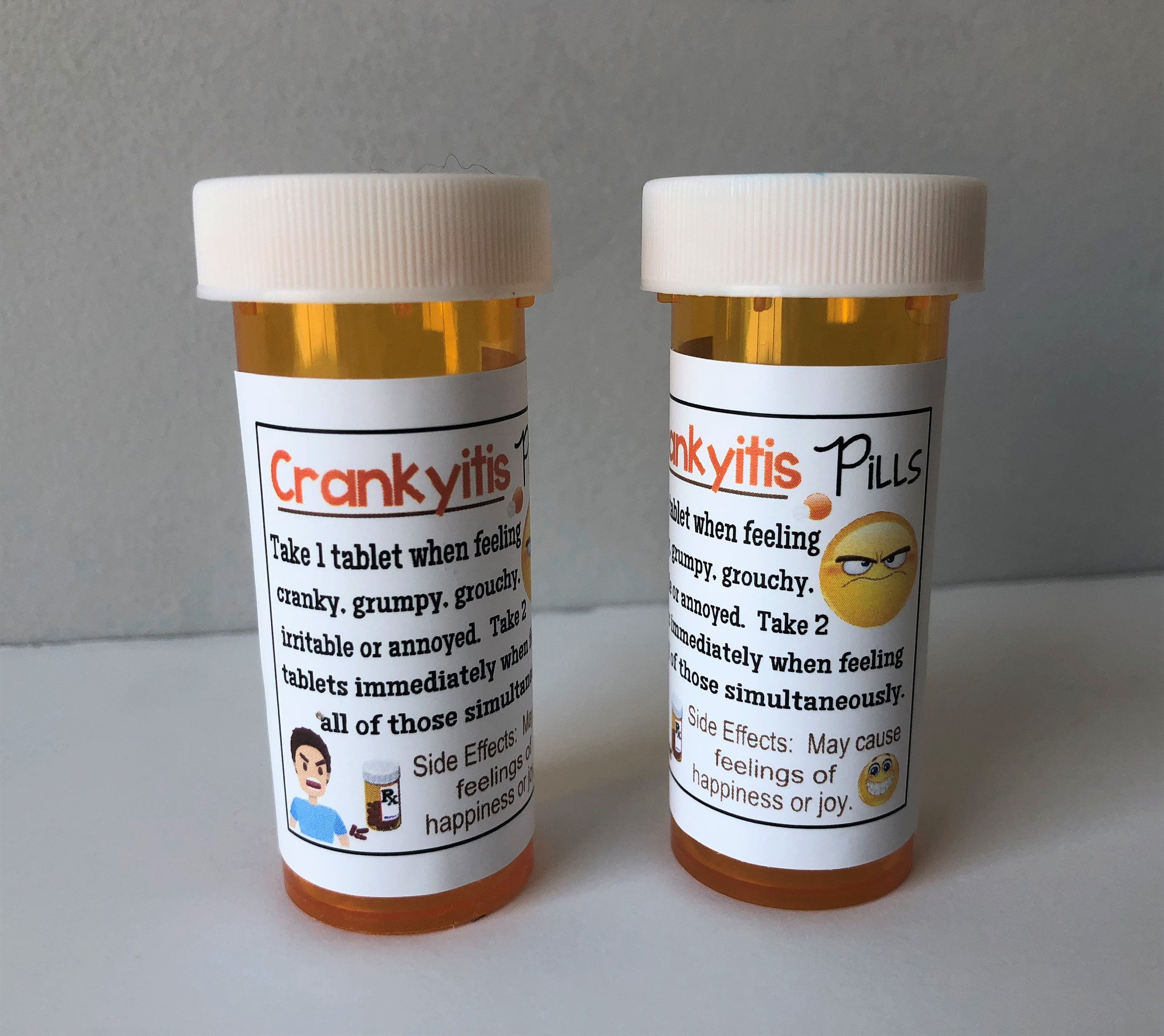 Grouch Control & Crankyitis Pills Set of 2 Pill Bottles Gag Etsy