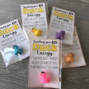 Sending you BIG DUCK Energy! -Rubber Duck, good luck charm, lucky ducky - sweet thoughts gift, mom, friends, Teacher, funny Birthday card