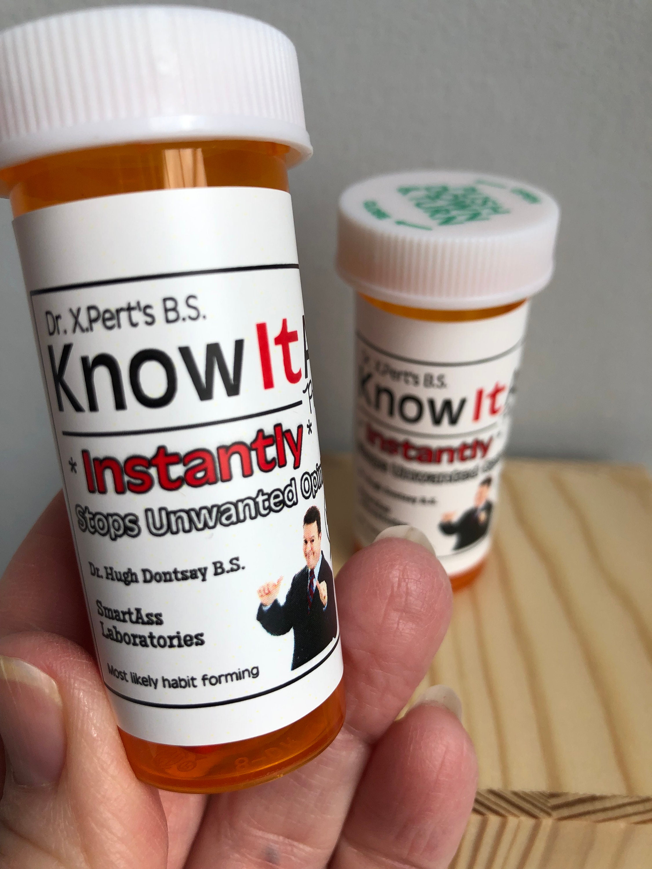 KNOW IT ALL Pills Gag Gift medicine bottle funny gifts Etsy