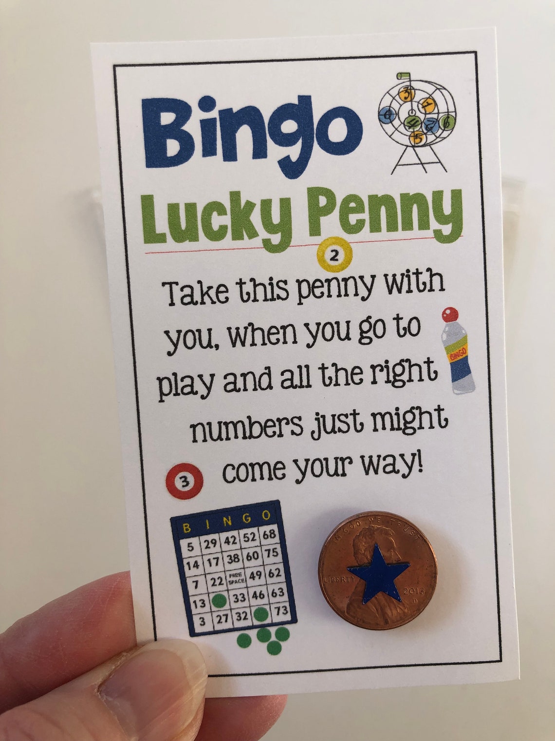 LUCKY BINGO PENNY Sweet Thoughts Gift Lottery Friends Etsy
