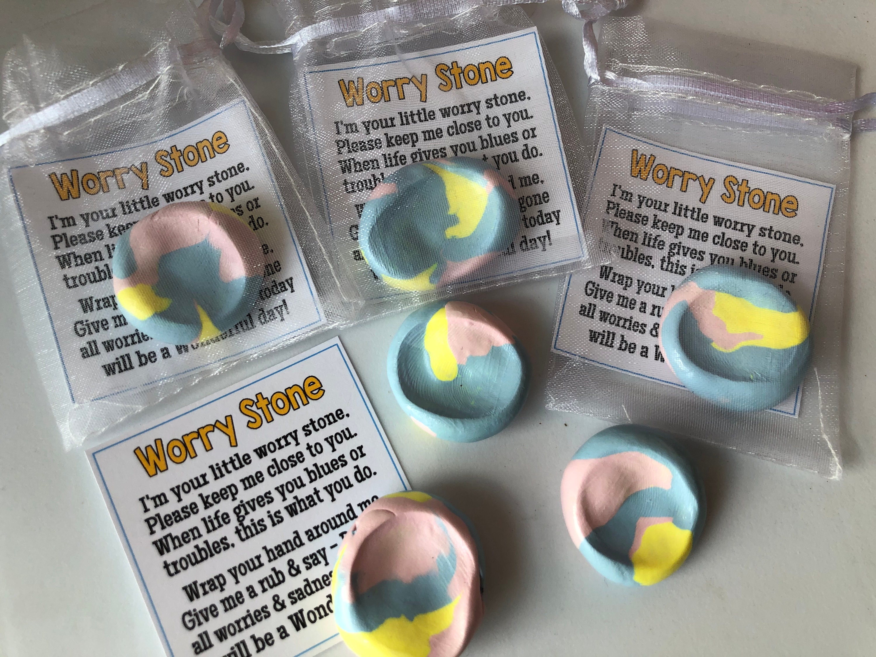 Worry Stone Great for Kids With Anxiety Sensory Stress Etsy