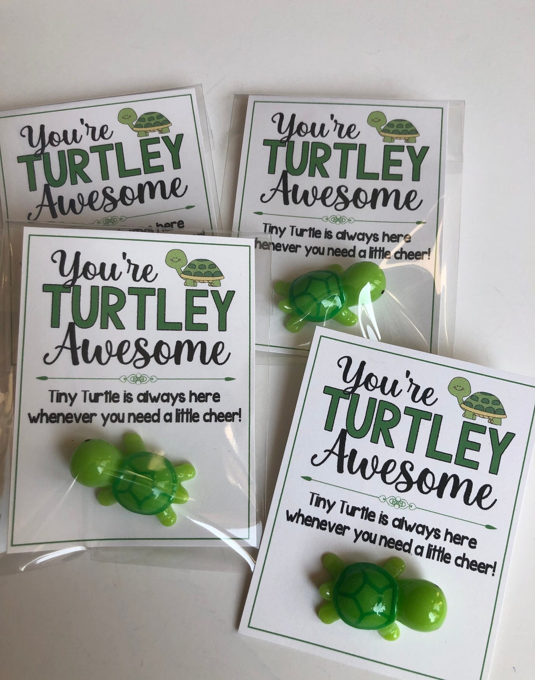 You're TURTLEY AWESOME Tiny Turtle Good Luck Charm, Lucky Charm Sweet