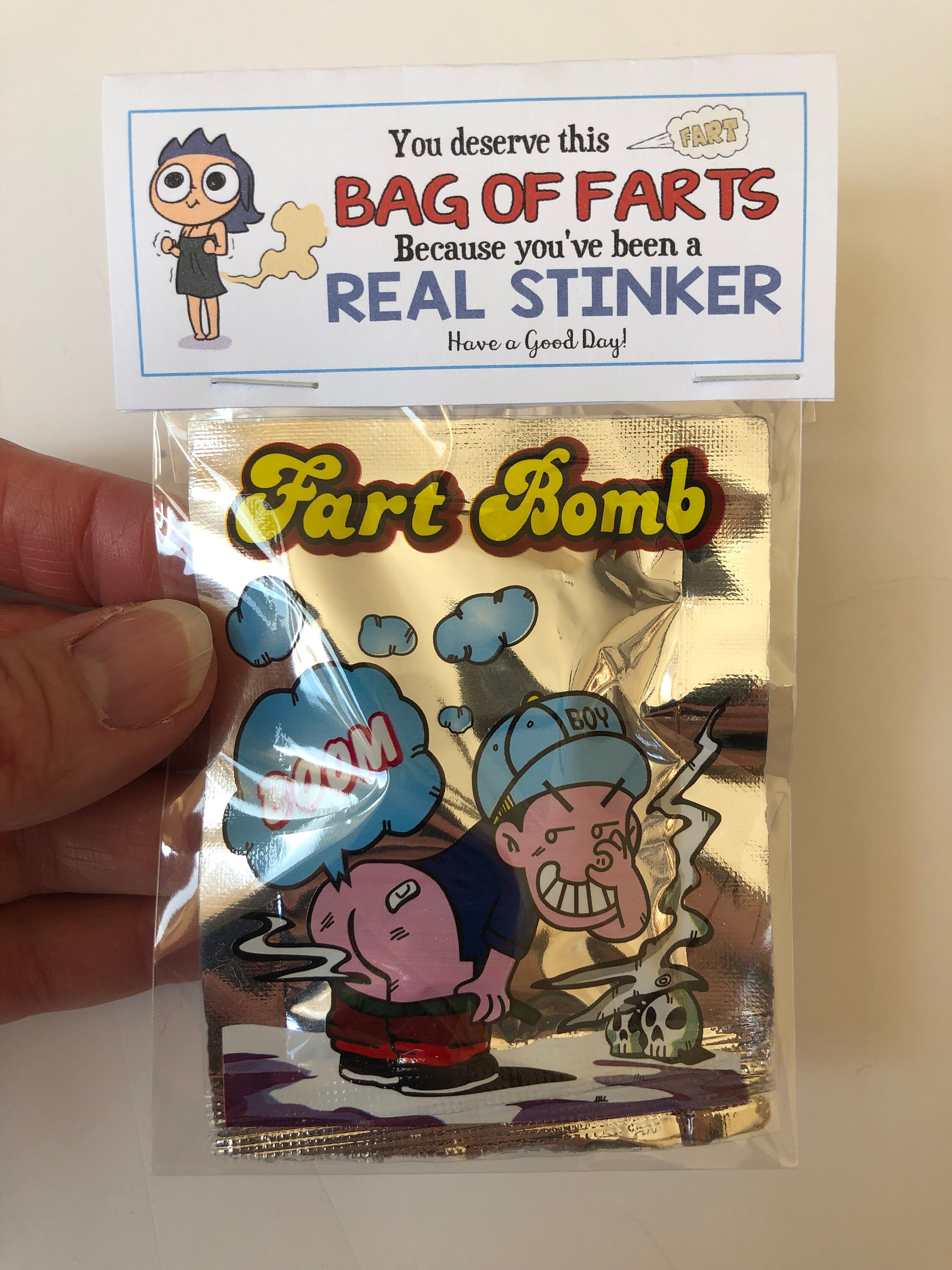 BAG OF FARTS You've been a real stinker Gag Gift Bags Etsy