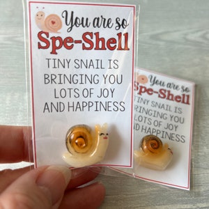 You are So SPE-SHELL, mini cute Snail good luck, lucky charm -sweet thoughts gift, mom, friends, Teacher, gift, best friend, special