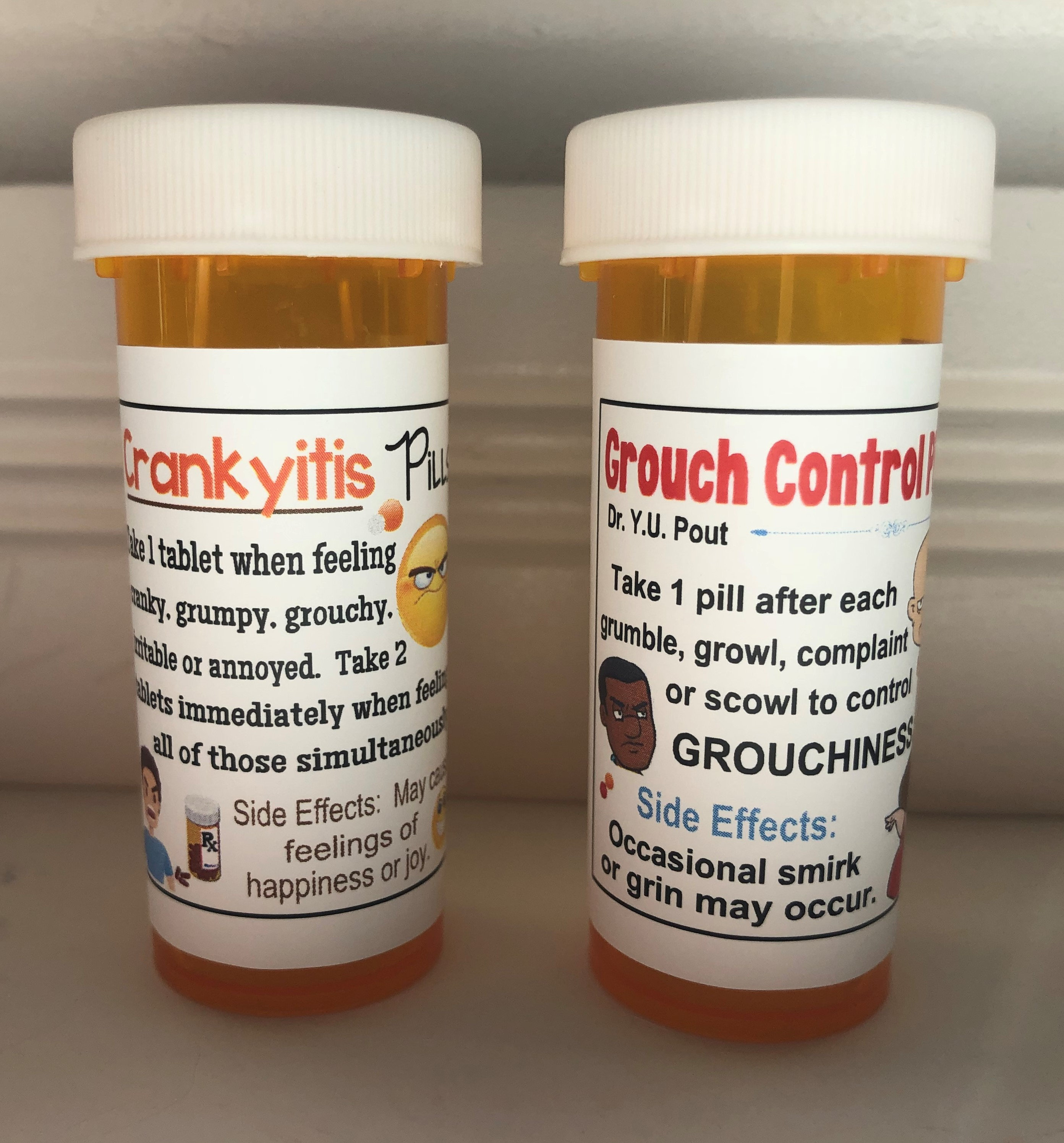 Grouch Control & Crankyitis Pills Set of 2 Pill Bottles Gag Etsy