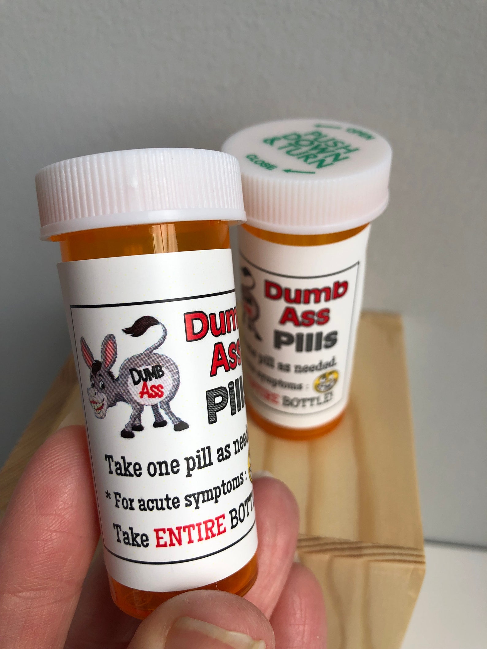 DUMB ASS Pills gag Gift Medicine Pill Bottle Funny Gifts Etsy