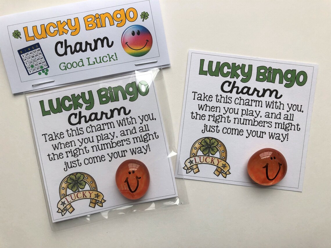 Lucky BINGO GOOD LUCK Charm Sweet Thoughts Gift Mom Etsy
