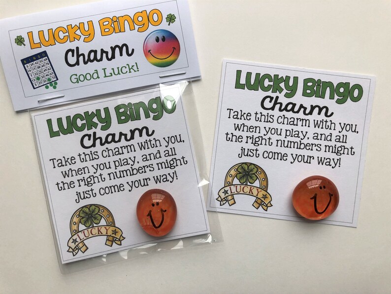Lucky BINGO GOOD LUCK Charm sweet thoughts gift mom Etsy