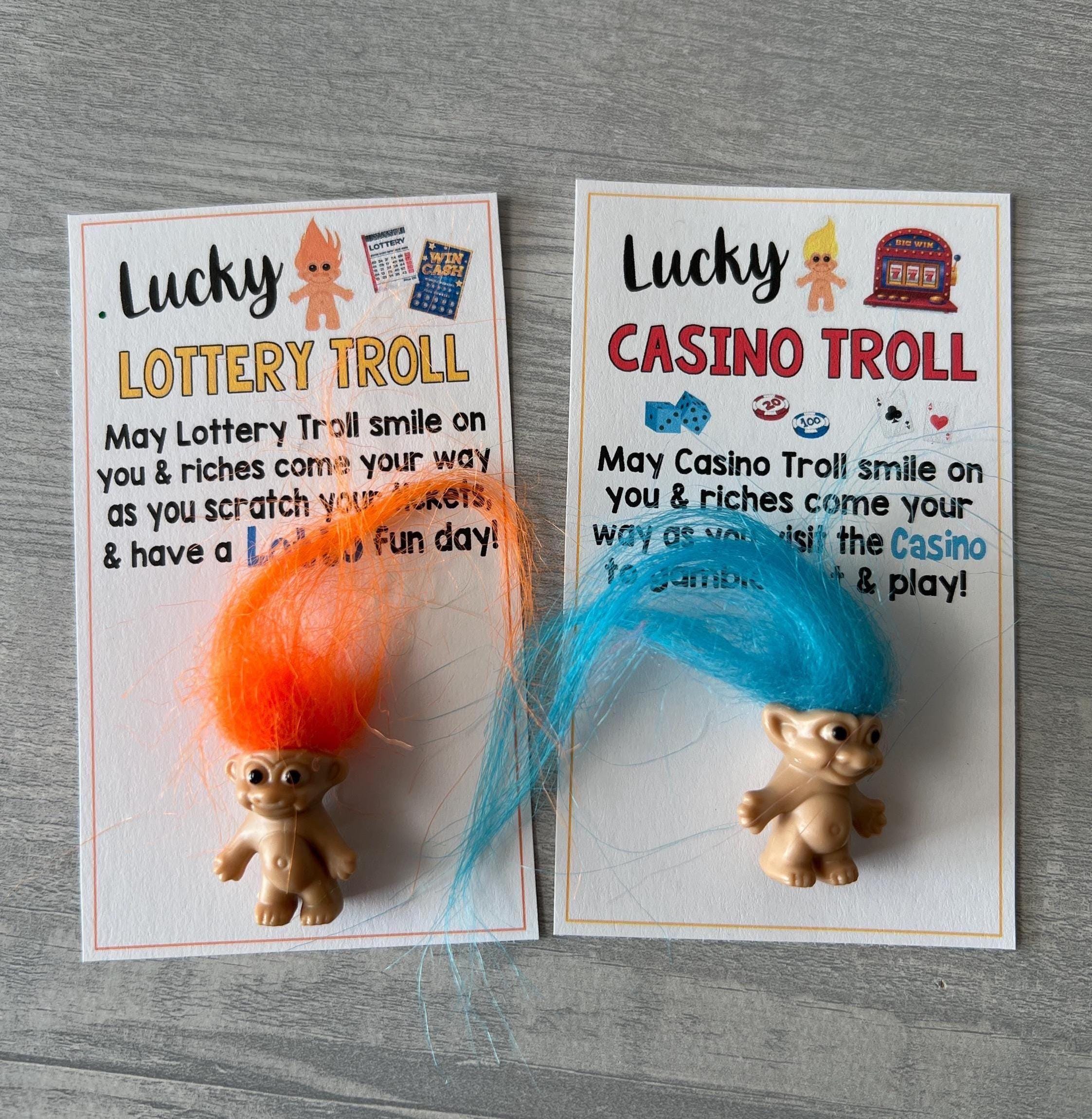Lucky LOTTERY or CASINO Trolls - Adorable Good Luck Mini Troll