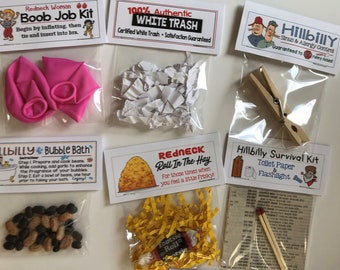 Gag Gift Bags- STRESS RELIEF KIT, CrAzY, hilarious birthday, white elephant  ,silly joke, novelty prank gifts, goody bags, shower unique fun
