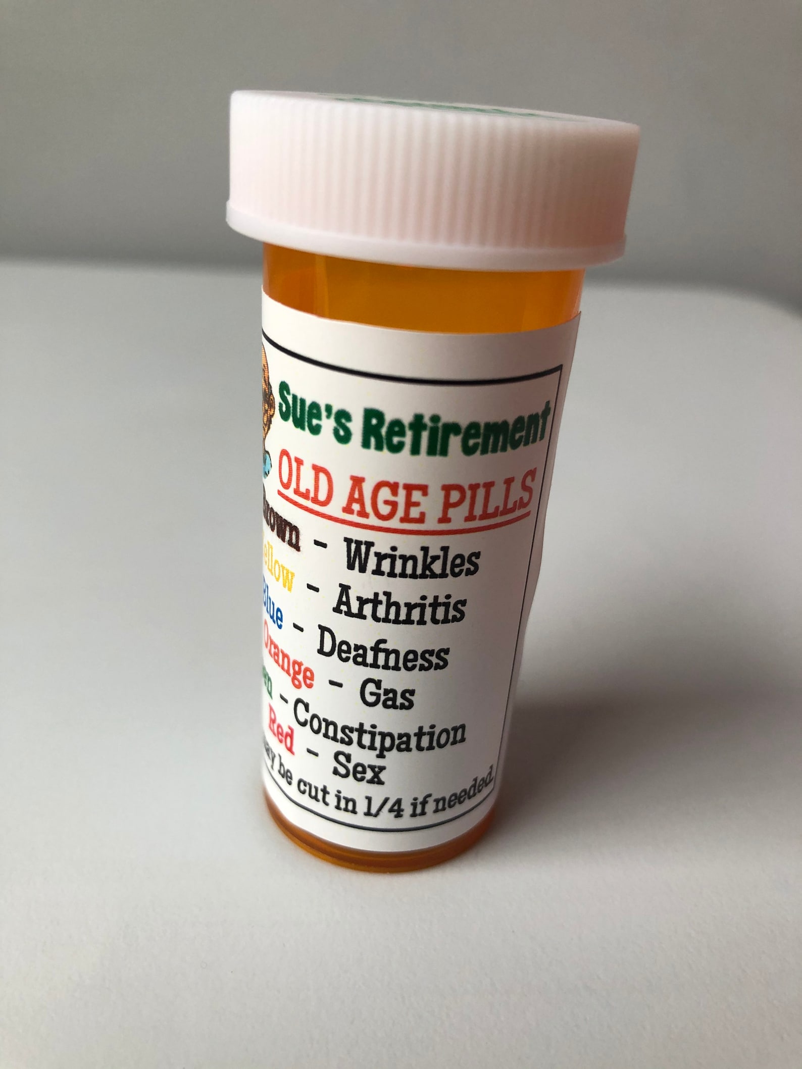 Personalized OLD AGE PILL medicine bottles Gag gifts funny Etsy
