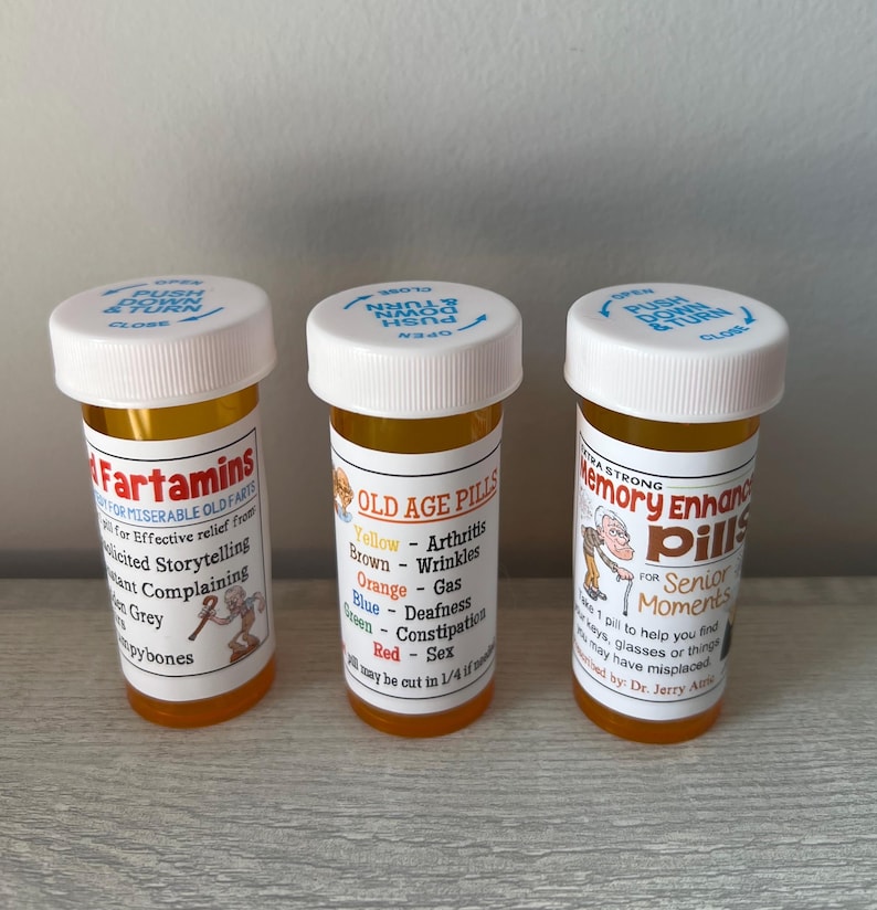 Gag Gifts -old Age, Nurse's Chill Pills, Mom's Anti Stress - Medicine ...