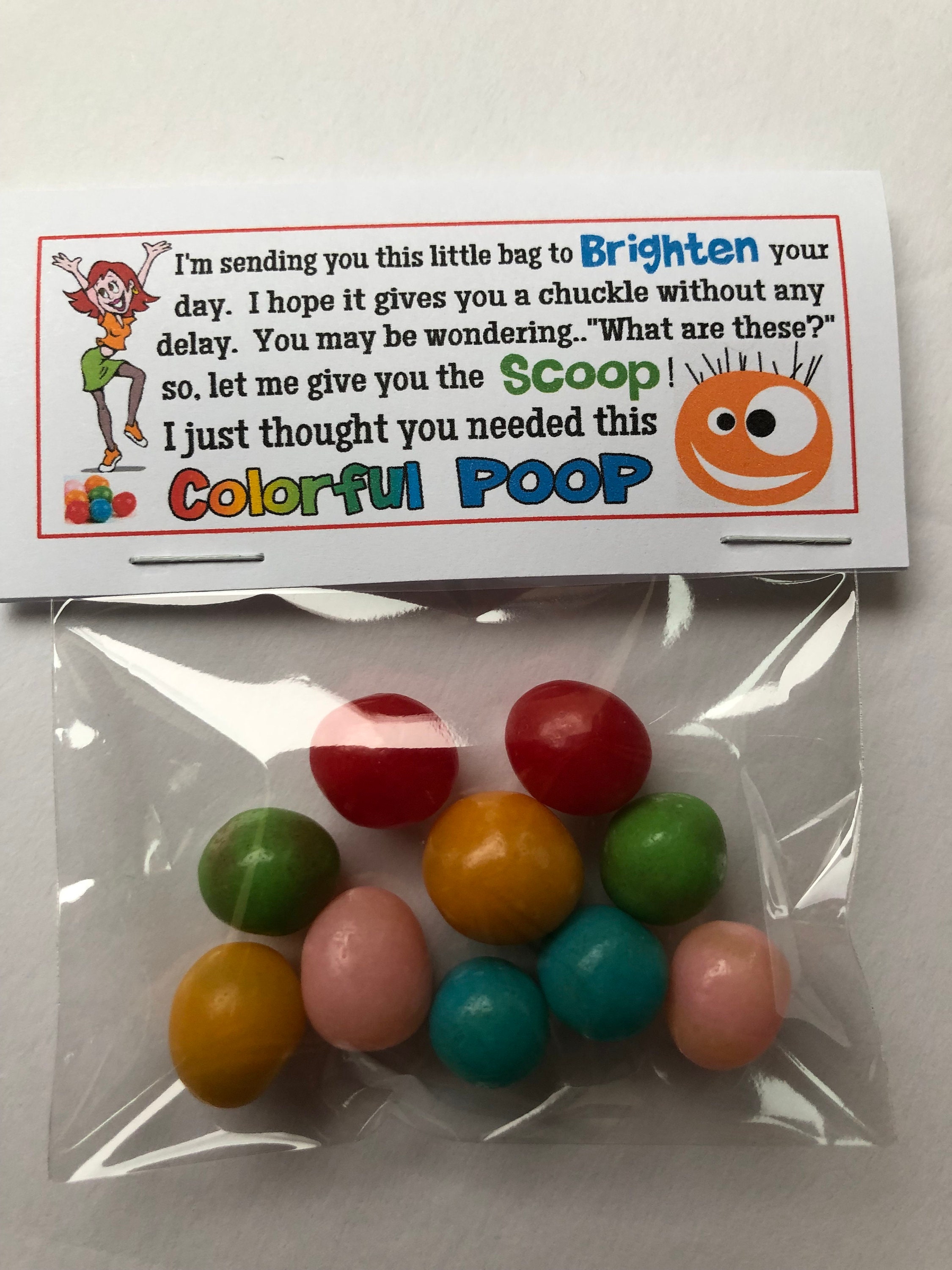 Brighten Your Day COLORFUL Poopgag Gift Bag Joke Hilarious Etsy