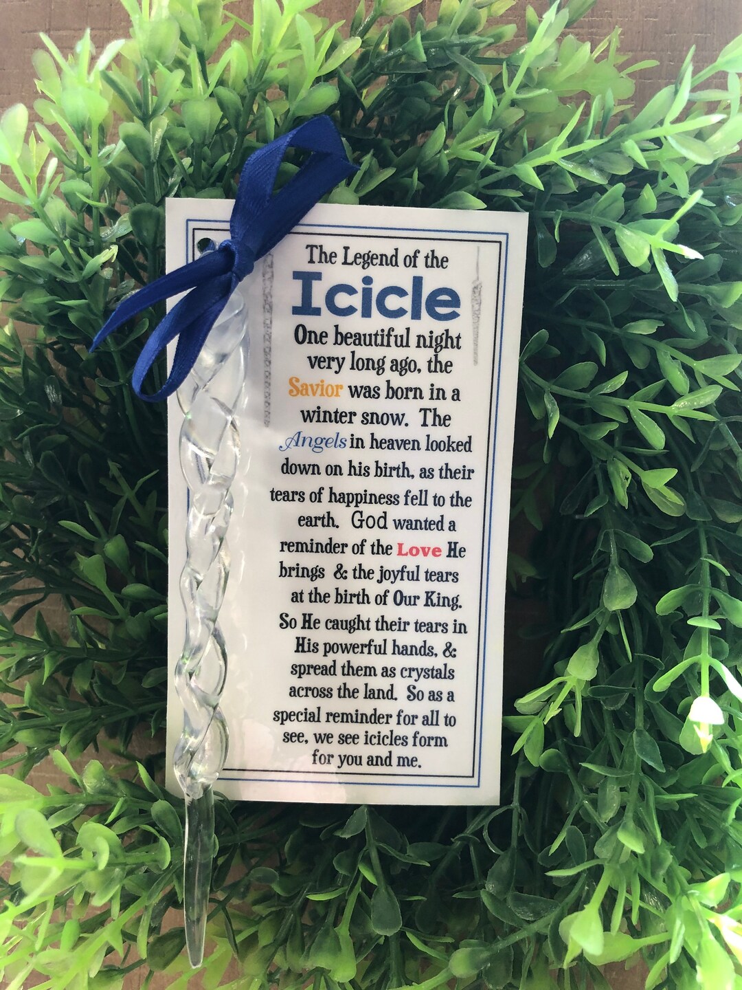 The Legend of the ICICLE, Christmas Ornament Gift, Secret Santa ...