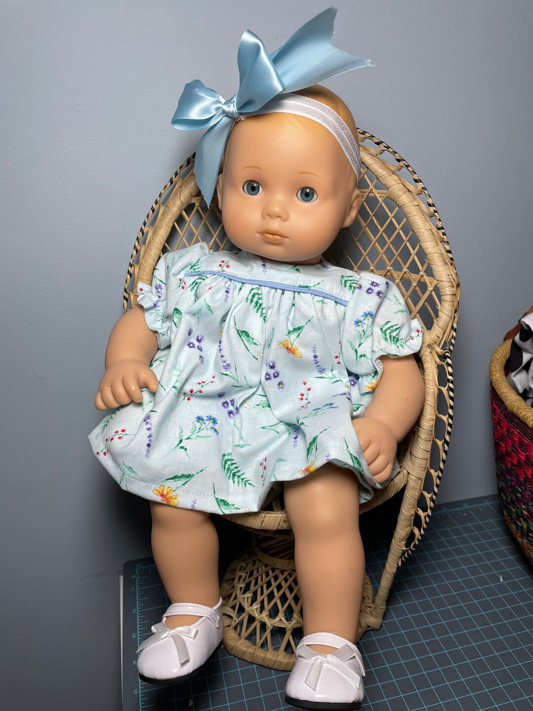 15 Inch Doll Like Bitty Baby Doll Cotton Dress With Bloomers Etsy