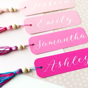 Personalized Bookmarks, Calligraphy Bookmarks, Custom Tassel Bookmarks, Personalized Gifts, Customized Bookmarks, Custom Name Bookmarks