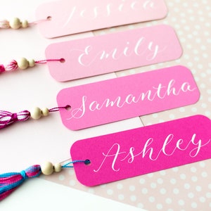 Personalized Bookmarks, Calligraphy Bookmarks, Custom Tassel Bookmarks, Personalized Gifts, Customized Bookmarks, Custom Name Bookmarks