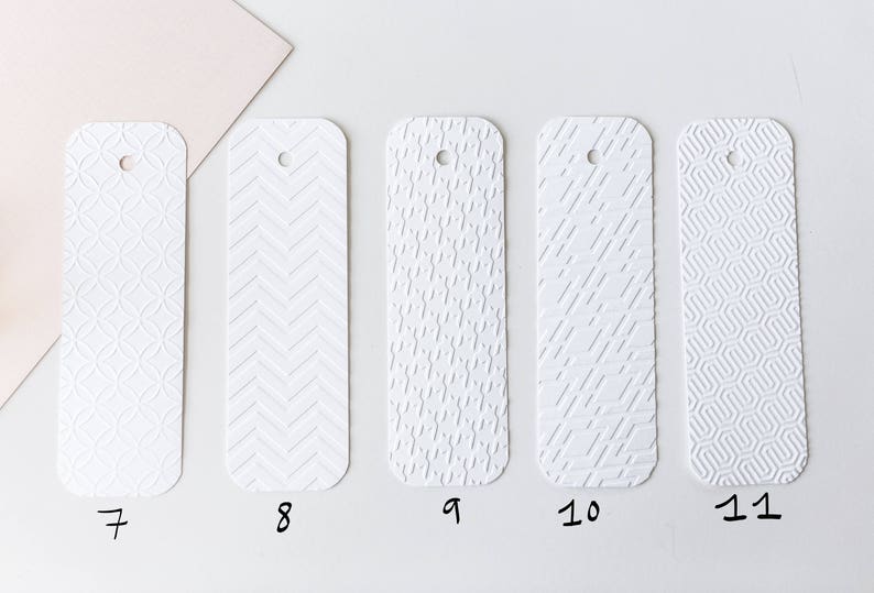 Handmade Embossed Bookmarks Custom Bookmarks Patterned Etsy