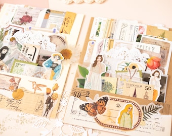Stationery Ephemera Pack, Stationery Ephemera Kit, Junk Journaling Kit, Journaling Ephemera Stickers, Snail Mail Kit, Stationery Grab Bag