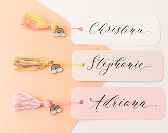 Custom Bookmarks, Calligraphy Bookmarks, Personalized Bookmarks, Bookclub Bookmarks, Bookmarks for All Ages, Customized Bookmarks, Handmade