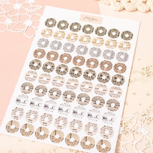 Vintage Stickers, Round Eyelet Stickers, Stickers for Junk Journaling, Collage Journaling, Snail Mail Stickers, Pen Pal Stickers, Scrapbook image 3