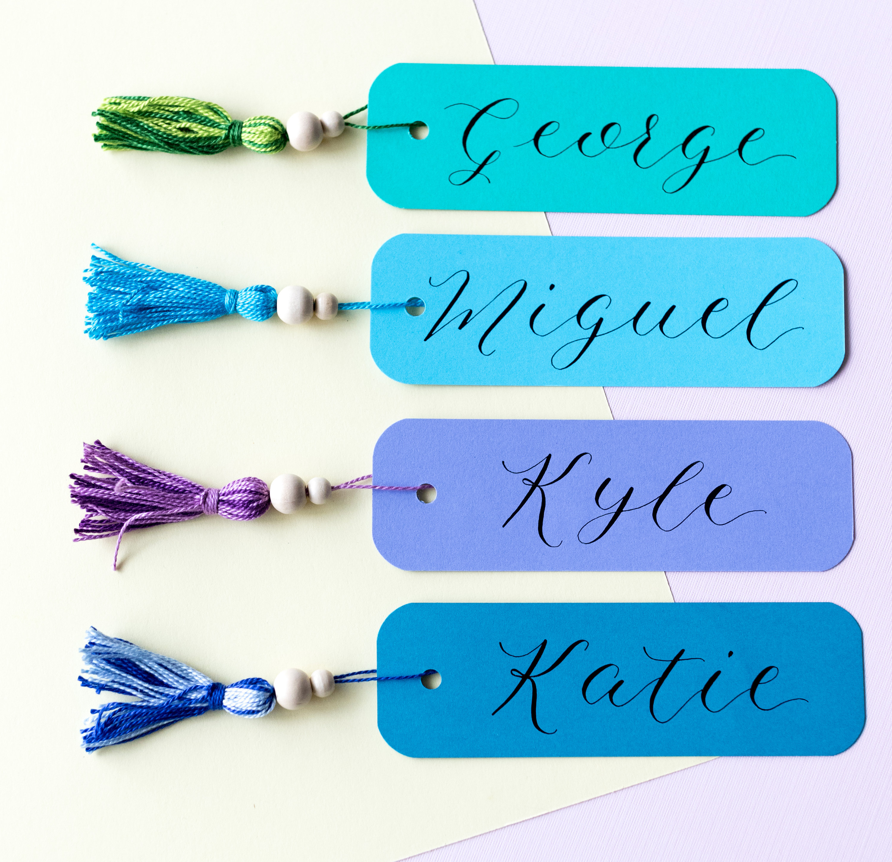Personalized Bookmark, Customized Bookmark, Tassel Bookmark, Calligraphy  Bookmark, Bookmark Custom, Bookclub Bookmarks, Gift for Reader