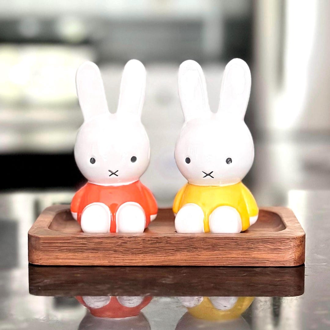 Miffy & Friend Collectable Hand-painted Ceramic Figurines Salt and
