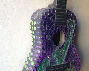 Guitar - Glass Mosaic Wall Art