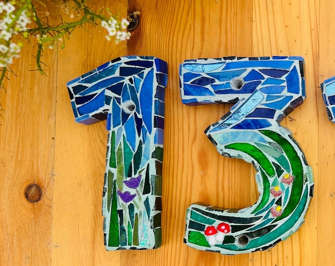 Featured listing image: Custom Mosaic Address Numbers