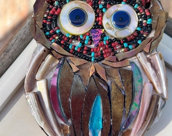 Stained Glass Owl Ornament