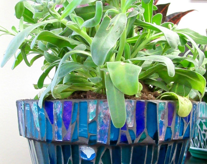 Featured listing image: Stained Glass Mosaic Flower Pots