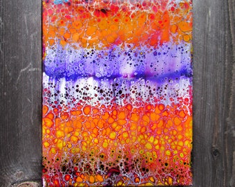 Electric Sunset - Fluid Acrylic Painting