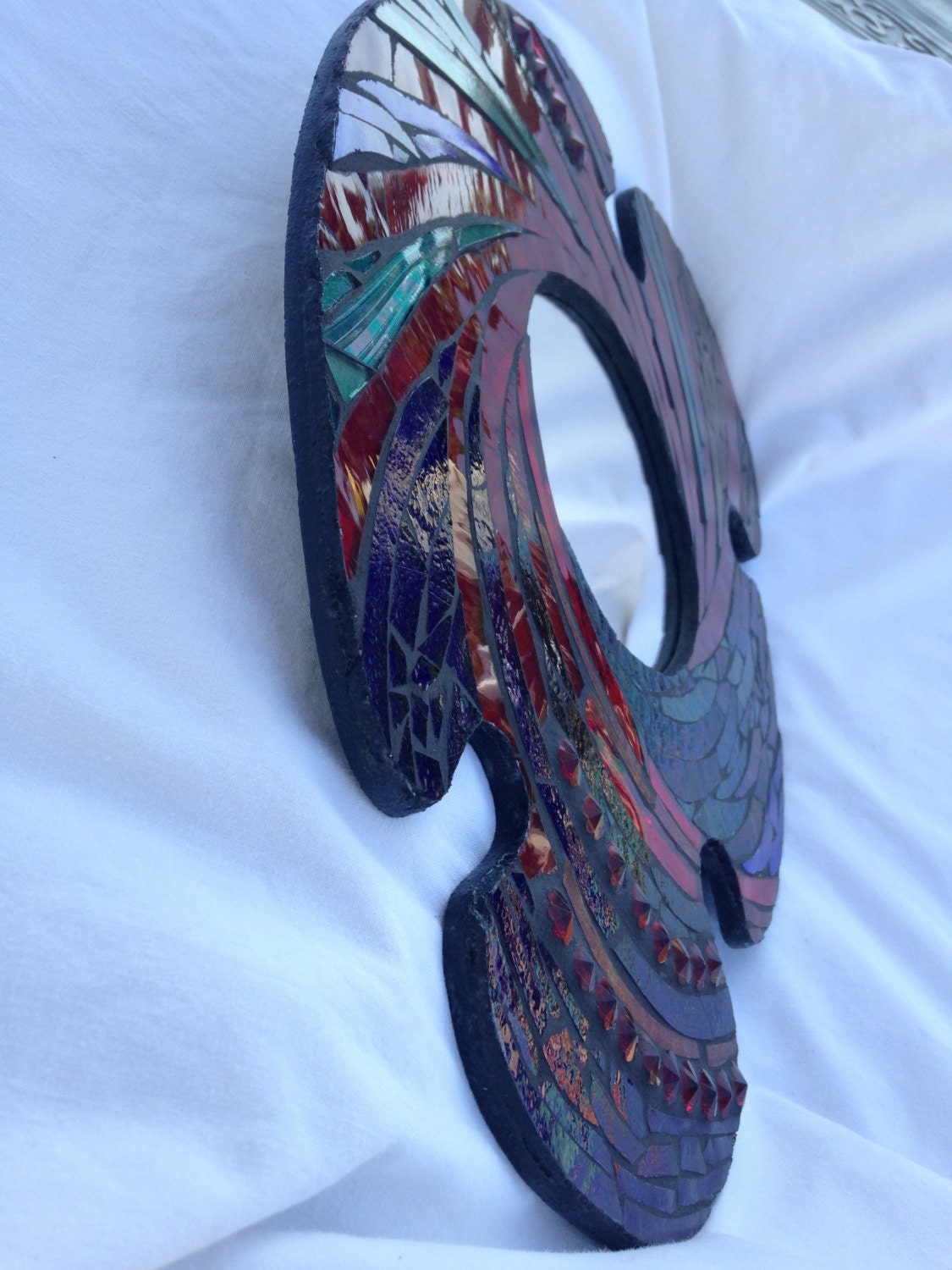 Stained Glass Puzzle Piece Mirror