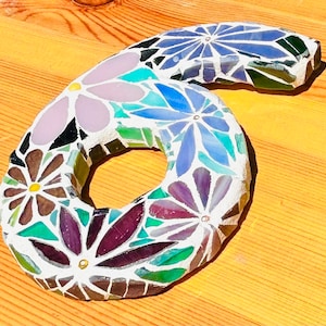 Address Numbers - Floral Mosaic
