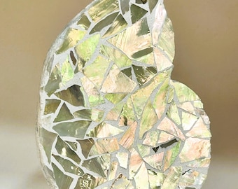 Stained glass seashell ornament