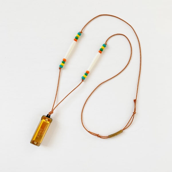 Mini Harmonica Necklace - Yellow Gold