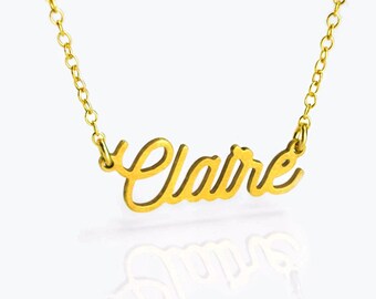 Claire Name Necklace - Etsy