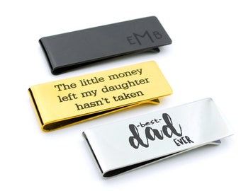 Personalized money clip, Father's Day Gift for him, Custom money clip,  Engraved money clip, Groomsmen gifts for dad gift for husband