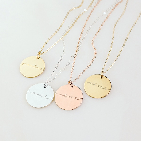 With Grandkids Names Three Generations Necklace Set Family