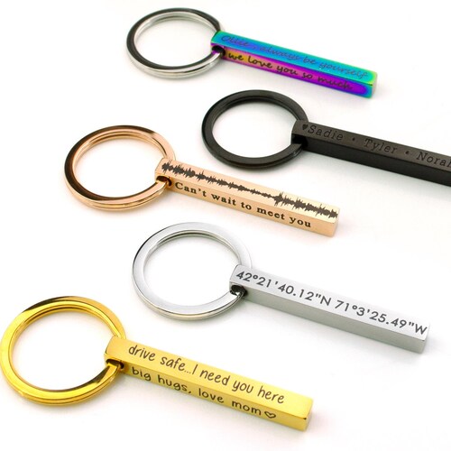 Personalized 3D Bar Keychain Gift for 