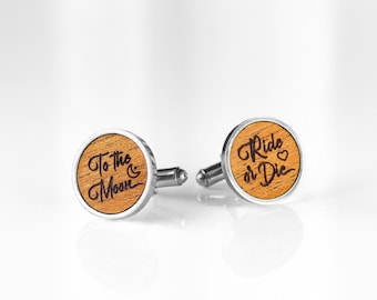 5 year anniversary puzzle piece cufflinks Cufflinks gifts for men wood Groom cuff links Wedding Cufflinks